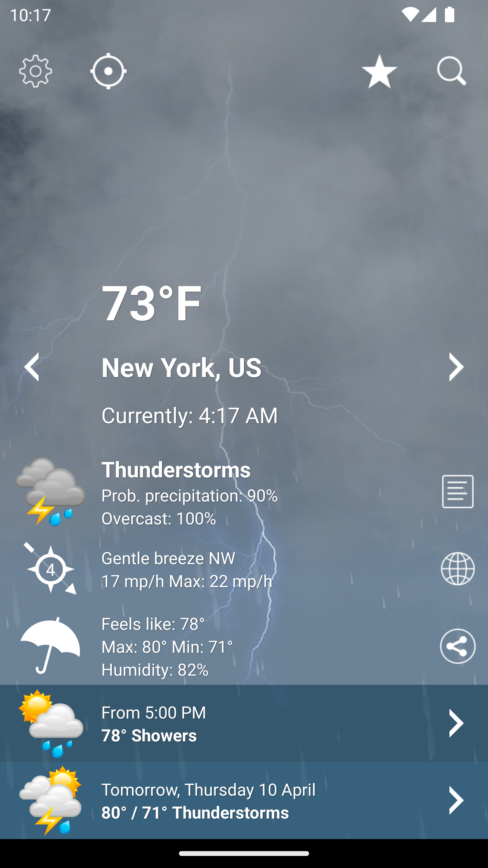 Weather XL Pro App Screen 2